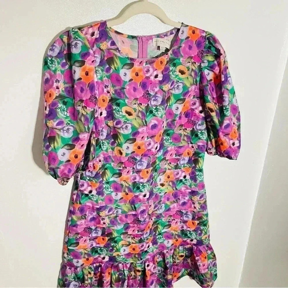 Never Fully Dressed Monaco Floral Mini Dress Preppy Wedding Resortwear Vacation - Picture 8 of 9